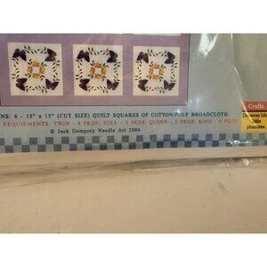 Vintage Jack Dempsey Needle Art Appliqué Quilt Squares Circle Of Butteries 15X15